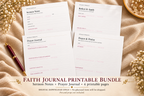 Faith Journal Printable Bundle: all four pages. Digital download only; pen and props not included.